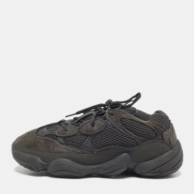 Pre-owned Yeezy X Adidas Black Mesh And Suede 500 Utility Black Sneakers Size 40 2/3
