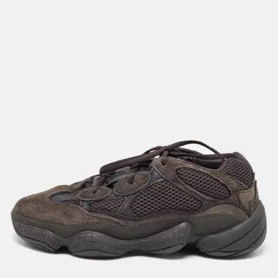 Pre-owned Yeezy X Adidas Black Mesh And Suede Yeezy 500 Utility Sneakers Size 42 2/3