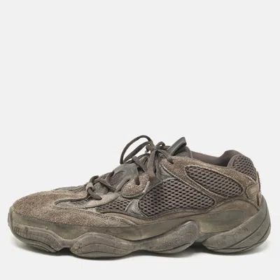 Pre-owned Yeezy X Adidas Black Suede And Mesh 500 Utility Sneakers Size 44 2/3