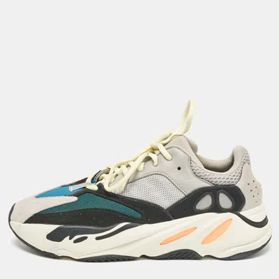 Pre-owned Yeezy X Adidas Black/grey Suede And Mesh Boost 700 Wave Runner Sneakers Size 44.5