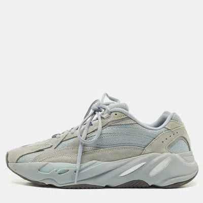 Pre-owned Yeezy X Adidas Blue Canvas And Suede Boost 700 V2 Hospital Blue Sneakers Size 43 1/3