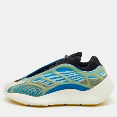 Pre-owned Yeezy X Adidas Blue/white Knit Fabric Yeezy 700 V3 Arzareth Sneakers Size 38