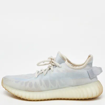 Pre-owned Yeezy X Adidas Blue/white Mesh Boost 350 V2 Mono Ice Sneakers Size 39 1/3