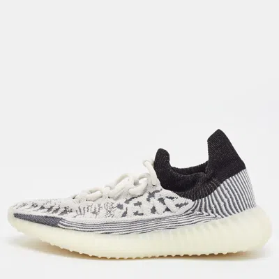 Pre-owned Yeezy X Adidas Boost 350 V2 Cmpct Slate Panda Size 36.5 White/black Knit Fabric Low Top Sneakers