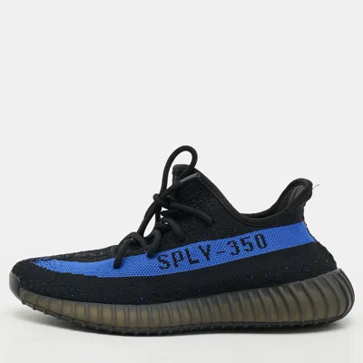 Pre-owned Yeezy X Adidas Boost 350 V2 Dazzling Blue Size 41 1/3 Black/blue Knit Fabric Low Top Sneakers