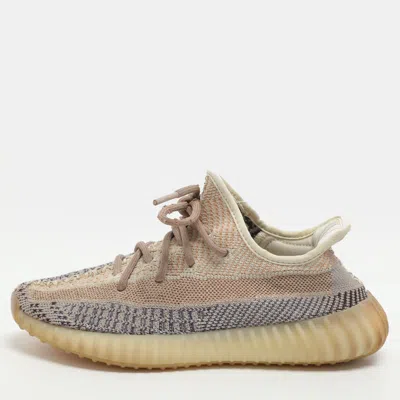 Pre-owned Yeezy X Adidas Boost 350 V2 Size 37 1/3 Ash Pearl Multicolor Knit Fabric Sneakers