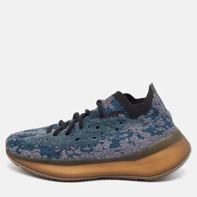 Pre-owned Yeezy X Adidas Boost 380 'covellite' Size 38 Blue/grey Knit Fabric Low Top Sneakers