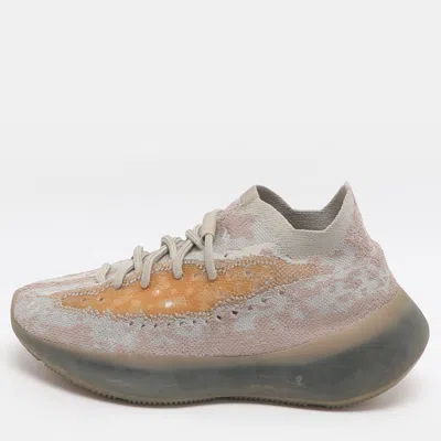 Pre-owned Yeezy X Adidas Boost 380 'pepper' Size 38 Grey Knit Fabric Low Top Sneakers In Gray