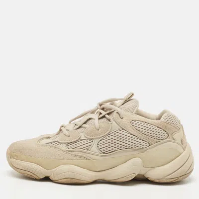 Pre-owned Yeezy X Adidas Cream Suede And Mesh 500 Blush Sneakers Size 43 1/3