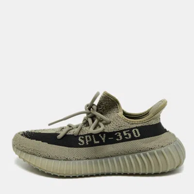 Pre-owned Yeezy X Adidas Granite Boost 350 V2 Size 39.5 Ash Grey Knit Fabric Low Top Sneakers In Gray