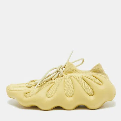 Pre-owned Yeezy X Adidas Green Knit Fabric 450 Sulfur Sneakers Size 38 2/3