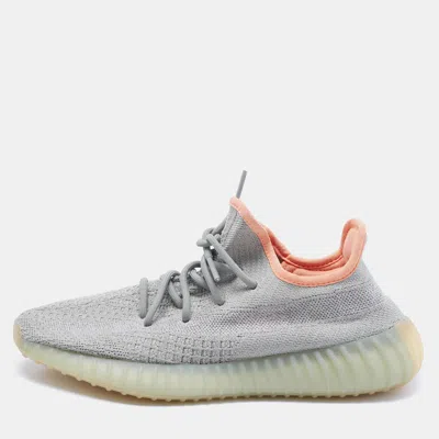 Pre-owned Yeezy X Adidas Green Knit Fabric Boost 350 V2 Desert Sage Sneakers Size 42