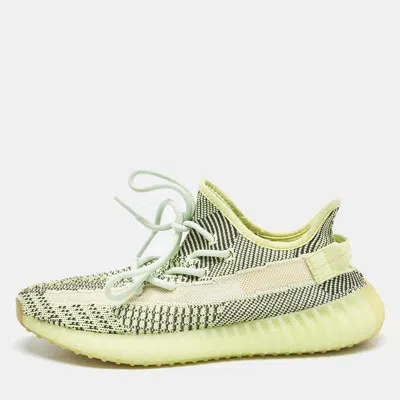 Pre-owned Yeezy X Adidas Green Knit Fabric Boost 350 V2 Yeezreel Non-reflective Sneakers Size 42 2/3