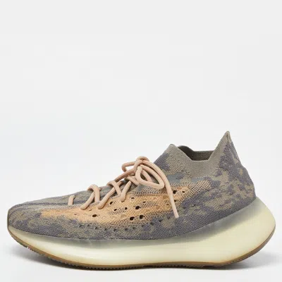 Pre-owned Yeezy X Adidas Grey Knit Fabric Boost 380 Mist Reflective Sneakers Size 44 2/3