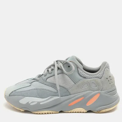 Pre-owned Yeezy X Adidas Grey Leather And Mesh Boost 700 'inertia' Low Top Sneakers Size 40 2/3