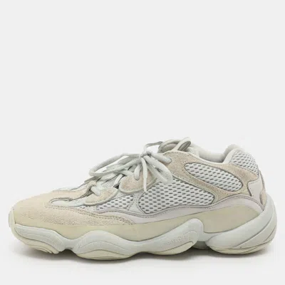 Pre-owned Yeezy X Adidas Grey Leather And Mesh Yeezy 500 "salt" Low Top Sneakers Size 40