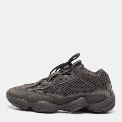 Pre-owned Yeezy X Adidas Grey Mesh And Suede Ortholite Lace Up Sneakers Size 40