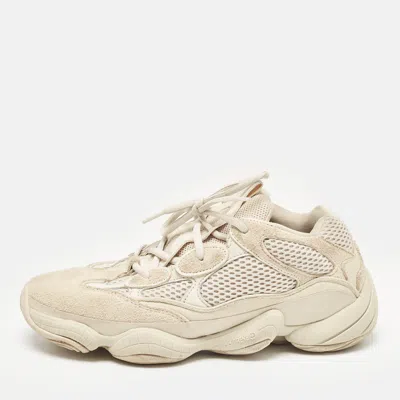 Pre-owned Yeezy X Adidas Grey Mesh And Suede Yeezy 500 Lace Up Sneakers 41 1/3