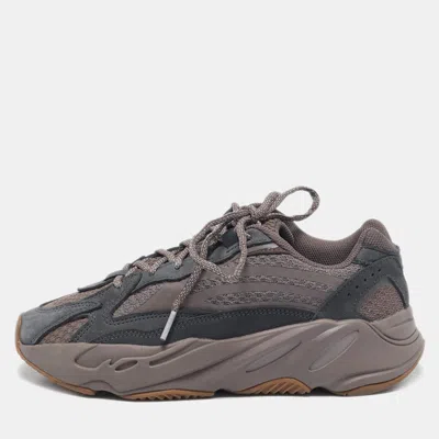 Pre-owned Yeezy X Adidas Grey Nubuck And Leather Boost 700 V2 Geode Sneakers Size 40