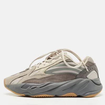 Pre-owned Yeezy X Adidas Grey Suede And Canvas Boost 700 V2 Tephra Sneakers Size 38 In Gray