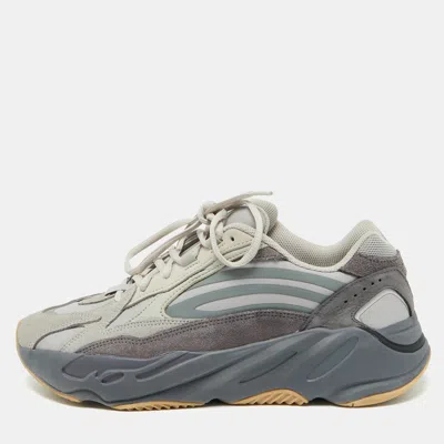 Pre-owned Yeezy X Adidas Grey Suede And Fabric Boost 700 Tephra Sneakers Size 44