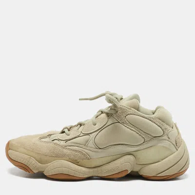 Pre-owned Yeezy X Adidas Grey Suede And Fabric Yeezy 500 Sneakers Size 43 1/3