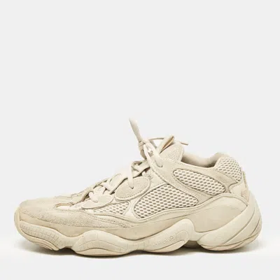Pre-owned Yeezy X Adidas Grey Suede And Mesh Yeezy 500 Lace Up Sneakers Size 44 /3