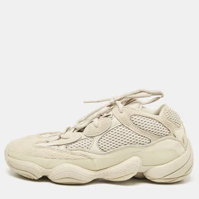 Pre-owned Yeezy X Adidas Grey/white Suede And Mesh Yeezy 500 Blush Sneakers Size 401/3
