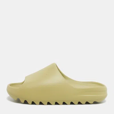 Pre-owned Yeezy X Adidas Light Green Rubber Resin Slides Size 43