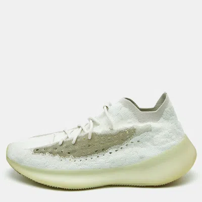 Pre-owned Yeezy X Adidas Mint Green Knit Fabric Boost 380 Calcite Glow Sneakers Size 48 2/3