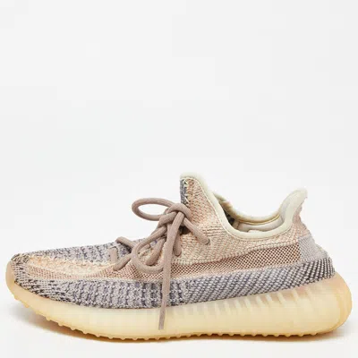 Pre-owned Yeezy X Adidas Multicolor Knit Fabric Boost 350 V2 Ash Pearl Sneakers Size 37 1/3