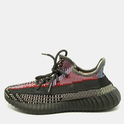Pre-owned Yeezy X Adidas Multicolor Knit Fabric Boost 350 V2 Yecheil (non-reflective) Sneakers Size 39 1/3 In Black