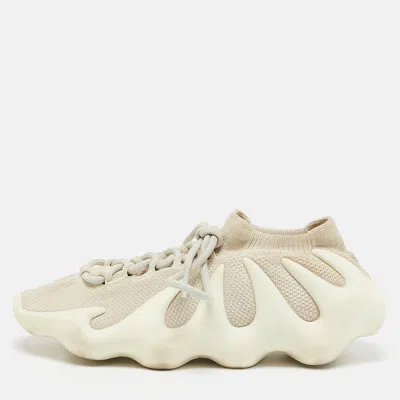 Pre-owned Yeezy X Adidas Off White Knit Fabric 450 Cloud White Sneakers Size 39 1/3