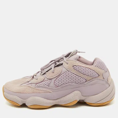 Pre-owned Yeezy X Adidas Pink Suede And Mesh Yeezy 500 Soft Vision Sneakers Size 45 1/3