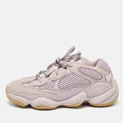 Pre-owned Yeezy X Adidas Purple Suede And Fabric Yeezy 500 Sneakers Size 38