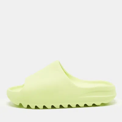 Pre-owned Yeezy X Adidas Size 42 Neon Green Rubber Pool Slide
