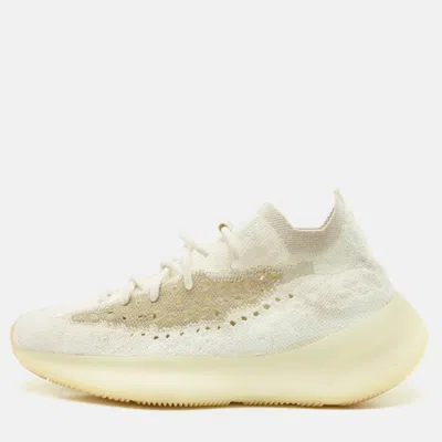 Pre-owned Yeezy X Adidas White Knit Fabric Boost 380 Calcite Glow Sneakers Size 42