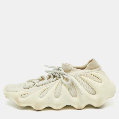 Pre-owned Yeezy X Adidas White Knit Fabric Yeezy 450 Cloud White Sneakers Size 40