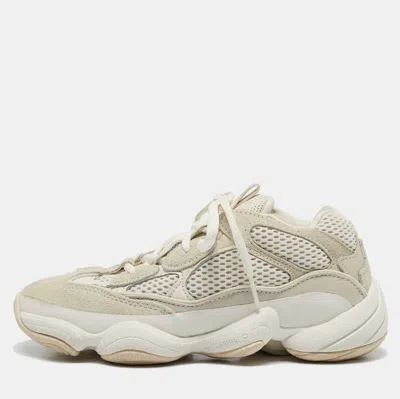 Pre-owned Yeezy X Adidas White Suede And Mesh Yeezy 500 Sneakers Size 36 1/3