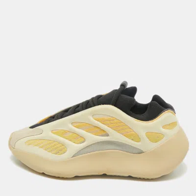 Pre-owned Yeezy X Adidas Yellow Knit Fabric 700 V3 Safflower Sneakers Size 36 2/3