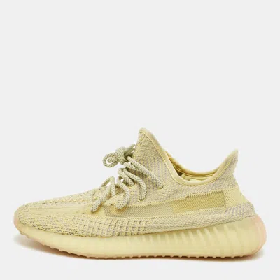 Pre-owned Yeezy X Adidas Yellow Knit Fabric Boost 350 V2 Antlia (non-reflective) Sneakers Size 41 1/3