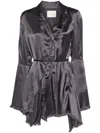 Yehuafan Asymmetric Shirt In Grey