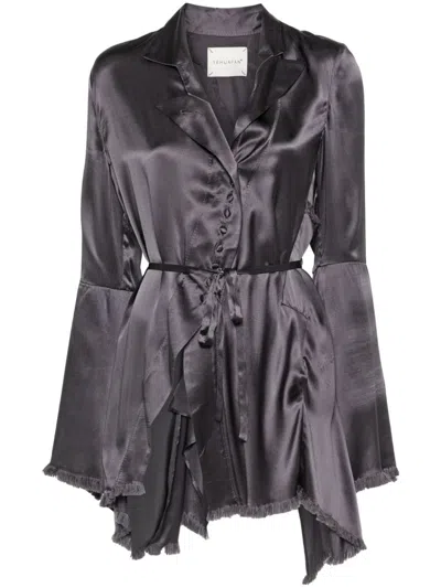 Yehuafan Asymmetric Shirt In Grey