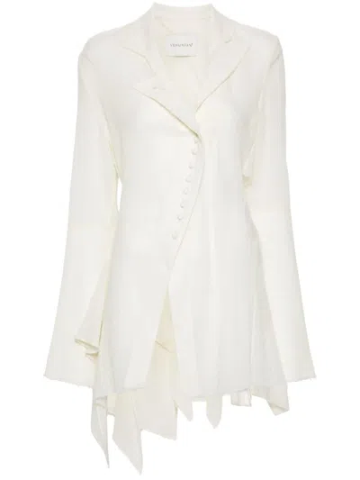 Yehuafan Asymmetric Shirt In White