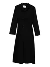 Yehuafan Buttoned-up Coat In Black