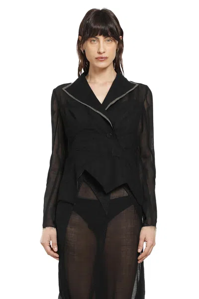 Yehuafan Deconstructed Jacket In Black