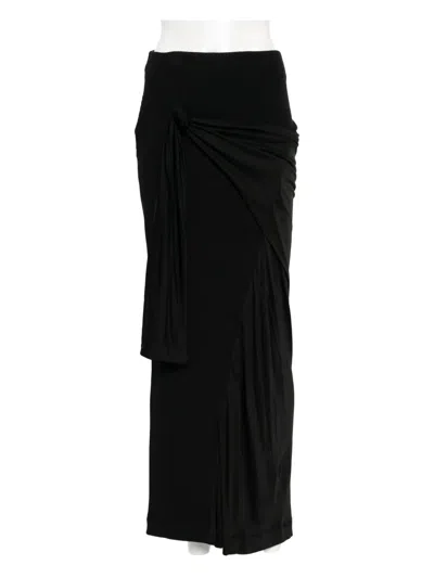 Yehuafan Draped Skirt In Black