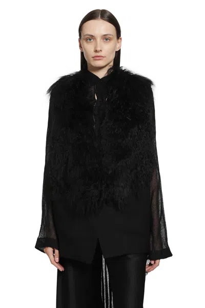 Yehuafan Fur Jacket In Black