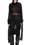 Yehuafan Hand Crochet Top In Black