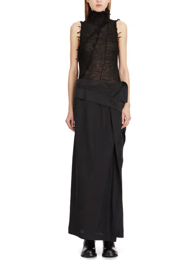 Yehuafan Long Wool And Silk Dress